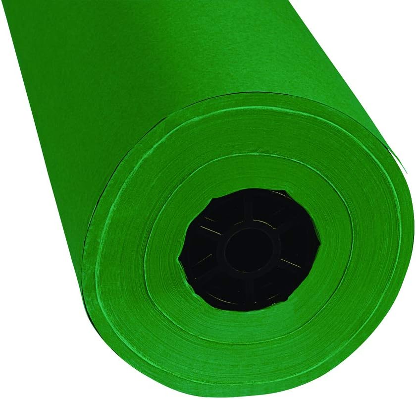 Colorations Arts and Crafts Paper Roll - 36" x 1000', Holiday Green, Dual Surface, Markers, Finger