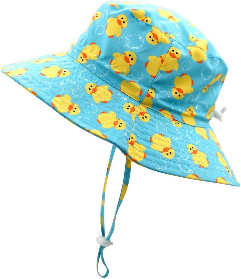 Home Prefer UPF50+ Wide Brim Sun Hat Boys Girls Sun Protection Hat Zoo Beach Swim Safari Bucket Hat