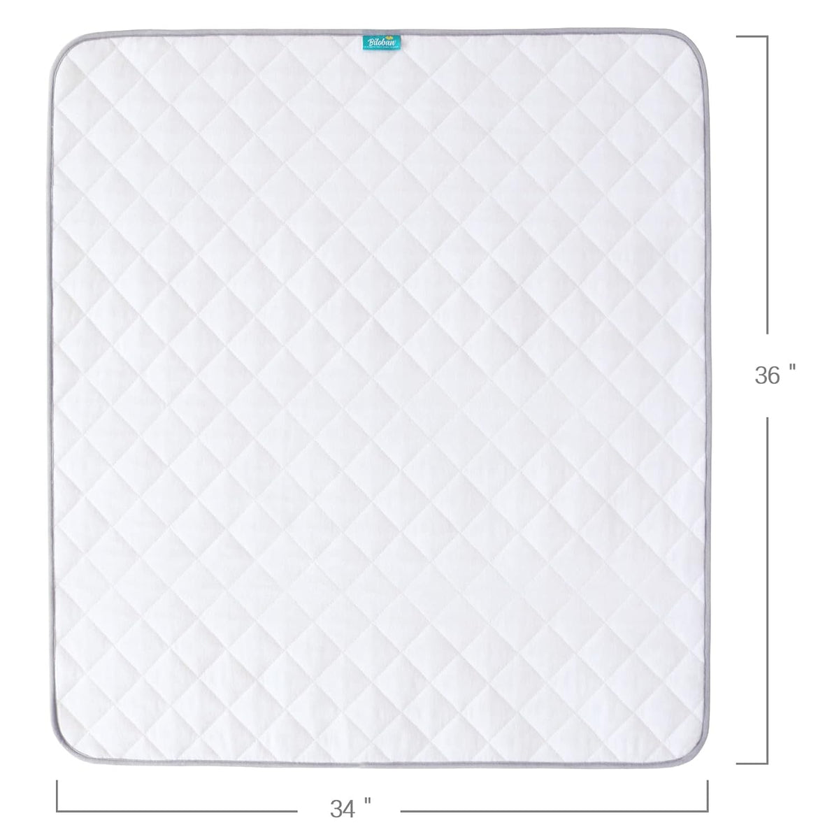 Waterproof Crib Mattress Protector 34" x 36", Non-Slip & Sturdy Mattress Pad Mat, 4 Layers