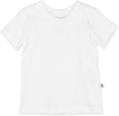 HonestBaby 5-Pack Short Sleeve T-Shirts 100% Organic Cotton Baby, Toddler, Little Kid, Boy, Girl