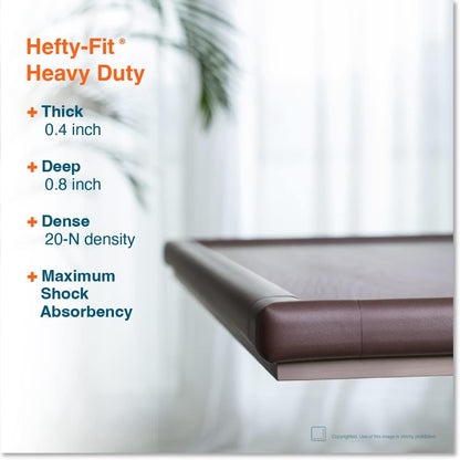 Roving Cove HeftyFit Corner Protector for Baby (8 Large Corners), Heavy-Duty Soft Rubber Foam
