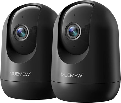 MUBVIEW Cameras for Home Security, Indoor Security Camera, 2.4/5GHz WiFi Wired Camera Ideal for
