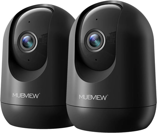 MUBVIEW Cameras for Home Security, Indoor Security Camera, 2.4/5GHz WiFi Wired Camera Ideal for