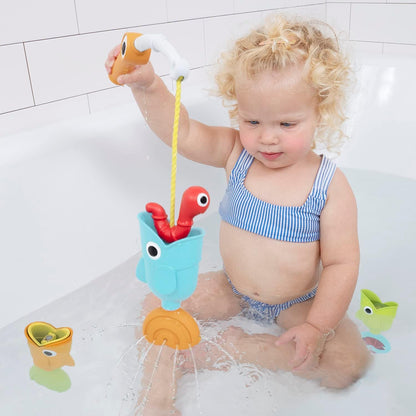 Yookidoo Toddler Baby Bath Magnetic Fishing Game Toy with Water Effects (Ages 2+) Includes 3 Moving