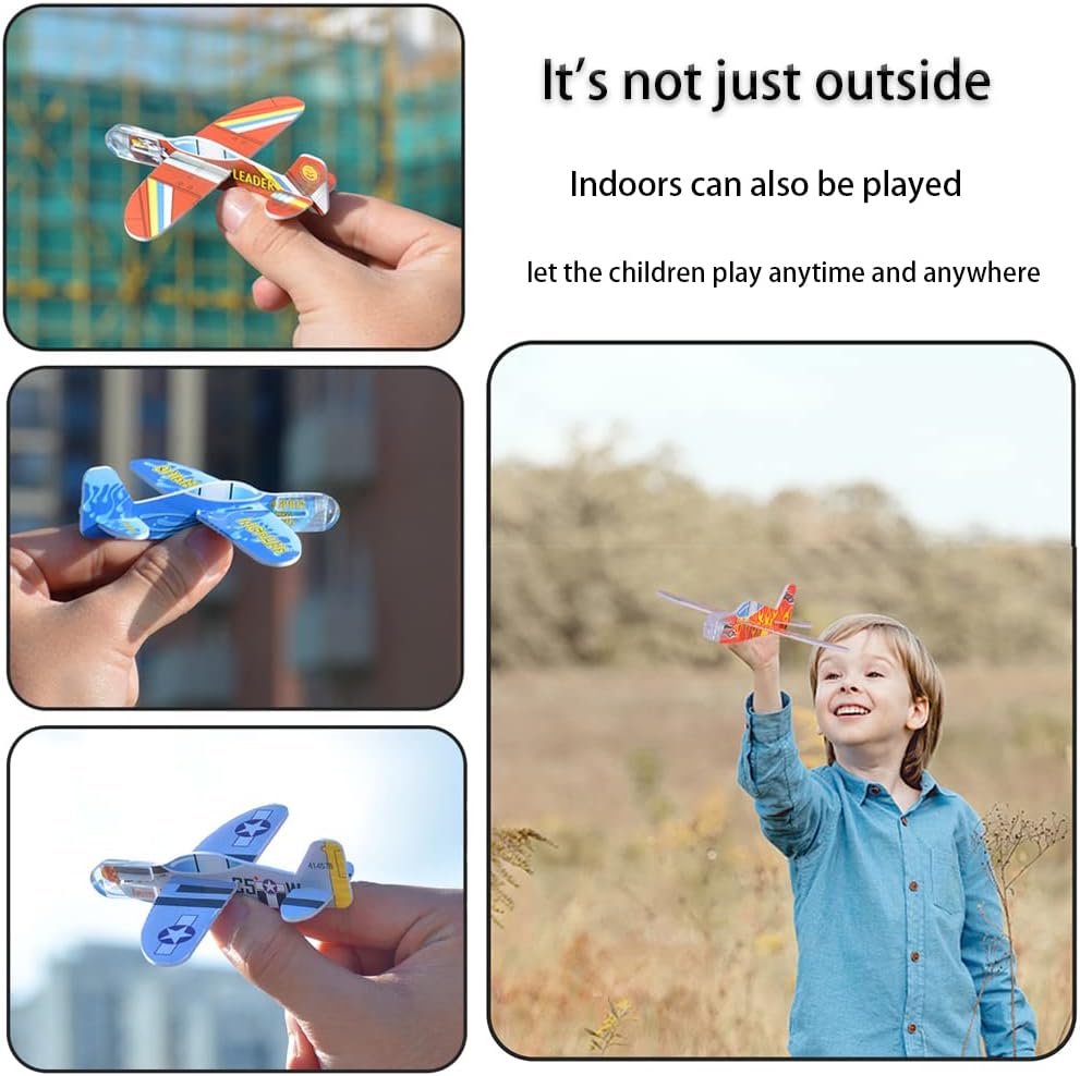 50 Pcs Foam Gliders Planes Toys for Kids, Paper Airplane, Party Favors Goodie Bag Stuffers, Outdoor