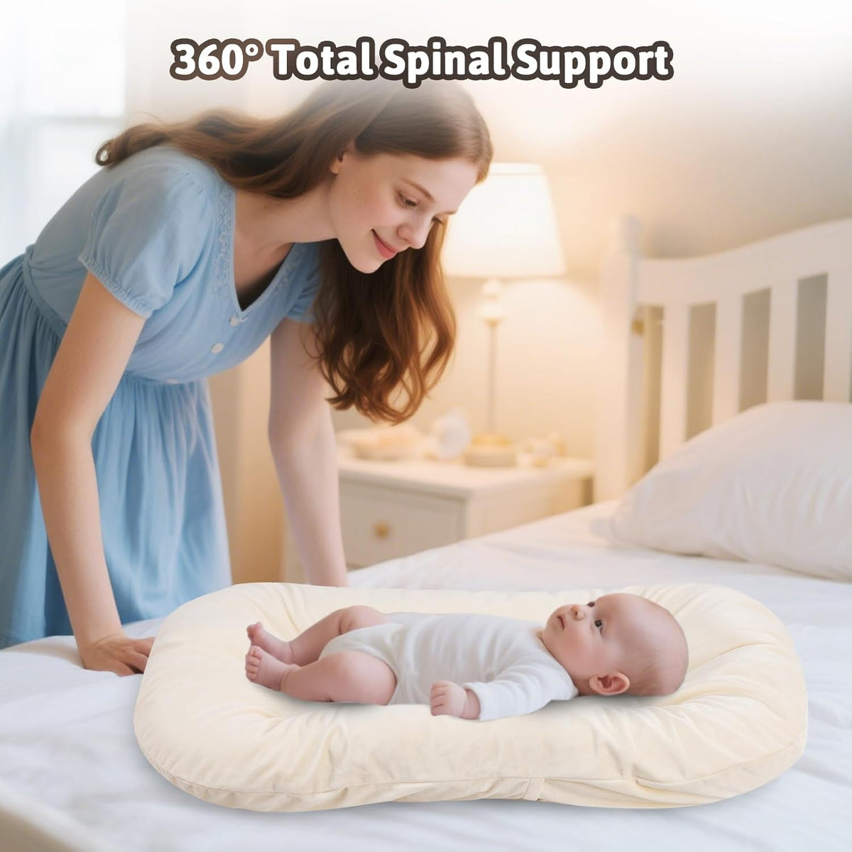 Baby Lounger Play Mat,Baby Lounger for Newborn Tummy Time for Baby in Flat Surface,0° Angle Newborn