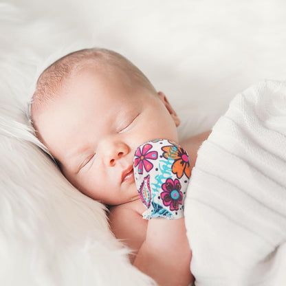 BQUBO Newborn Infant Toddler Mittens No Scratch Cotton Elastic Wrist Gloves Hypoallergenic for 0-6