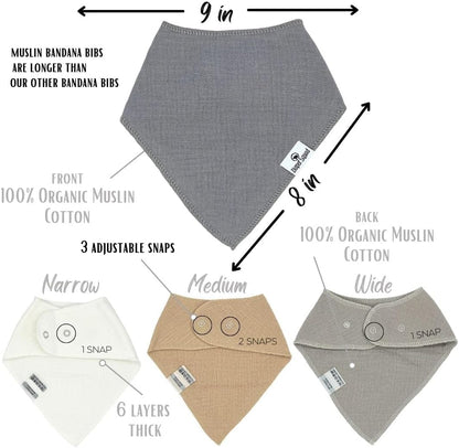 DiaperSquad's Baby Bibs for Drooling and Teething, Bibs for Boys, Baby Girl - Solid Cotton Baby
