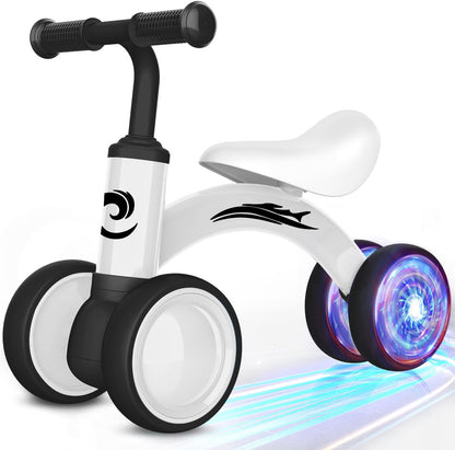 Colorful Lighting Baby Balance Bike Toys for 1 Year Old Boy Girl Gifts, 10-36 Month Toddler Balance
