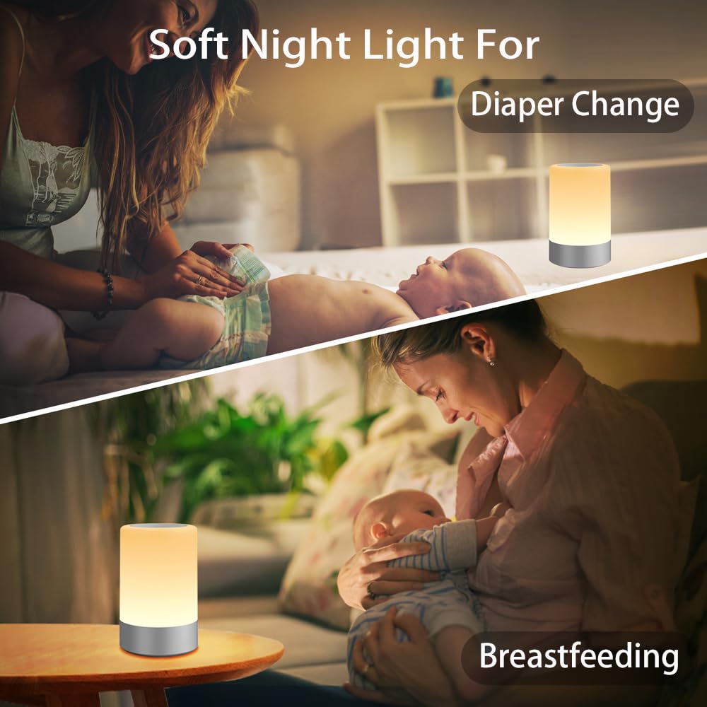 G Keni Nursery Night Light for Baby, Portable LED Touch Night Lamp for Kids and Adult