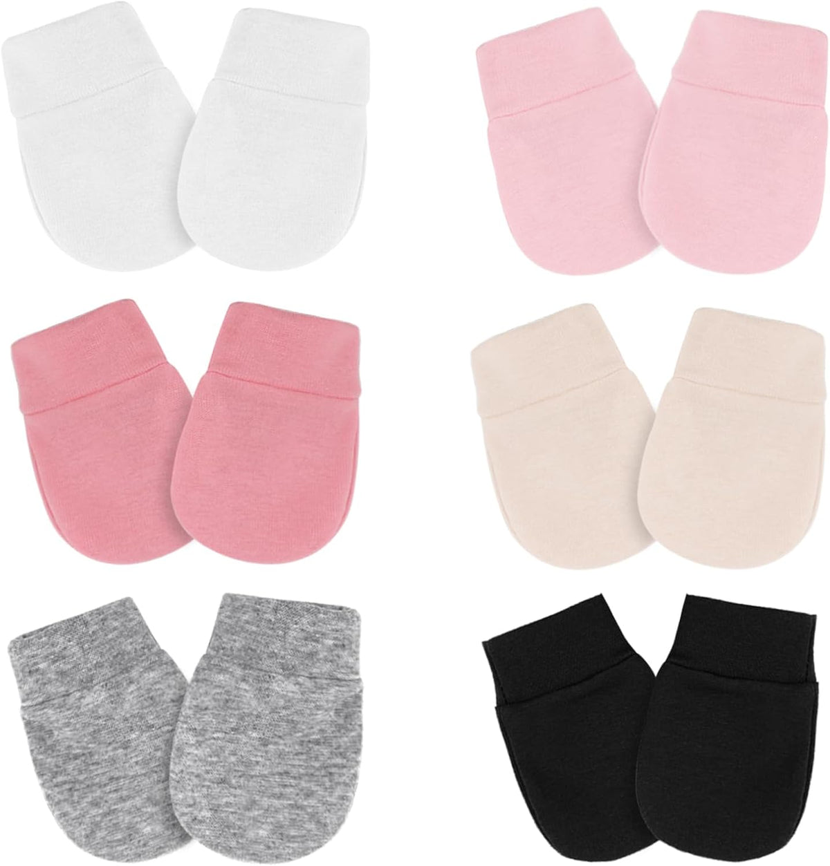 Newborn Baby Mittens No Scratch Cotton Elastic Wrist Gloves Infant Toddler Mittens for Baby Boy