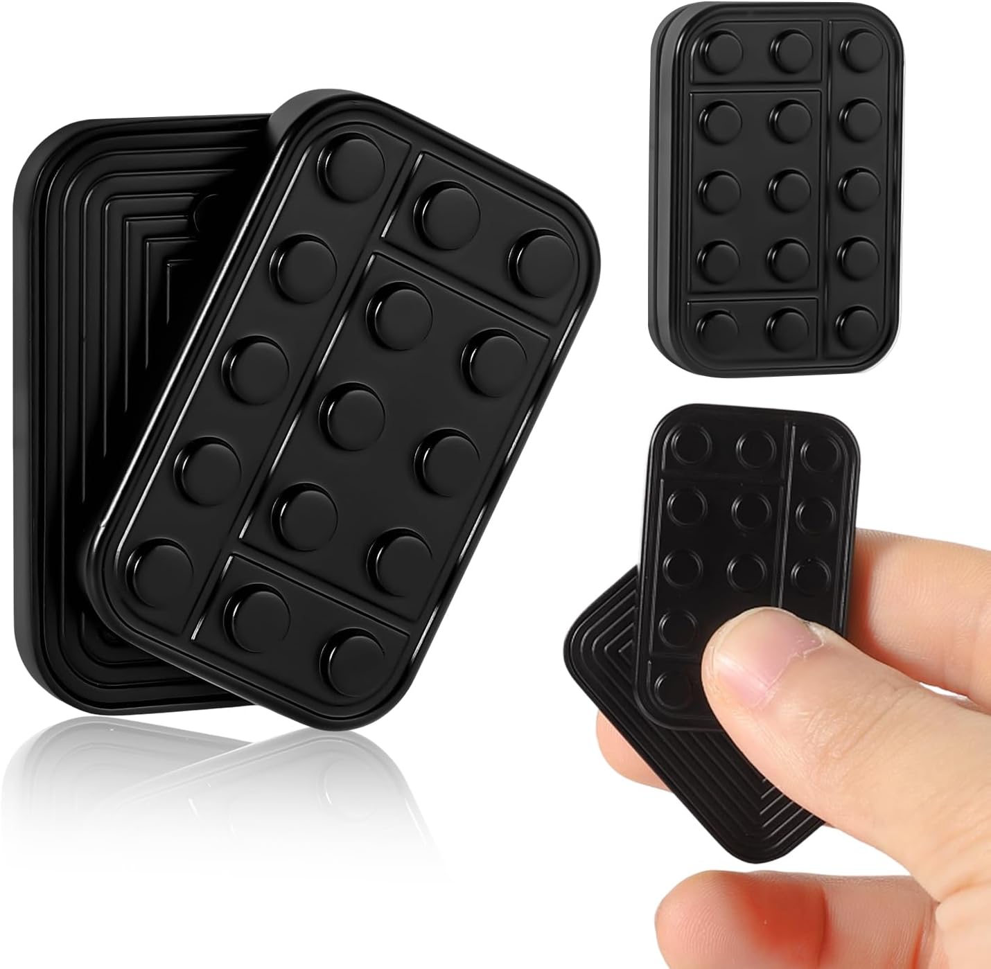 Metal Fidget Slider, Fidget Toys Slider Black Magnetic Metal Fidget Toy EDC Metal Push Slider Toys