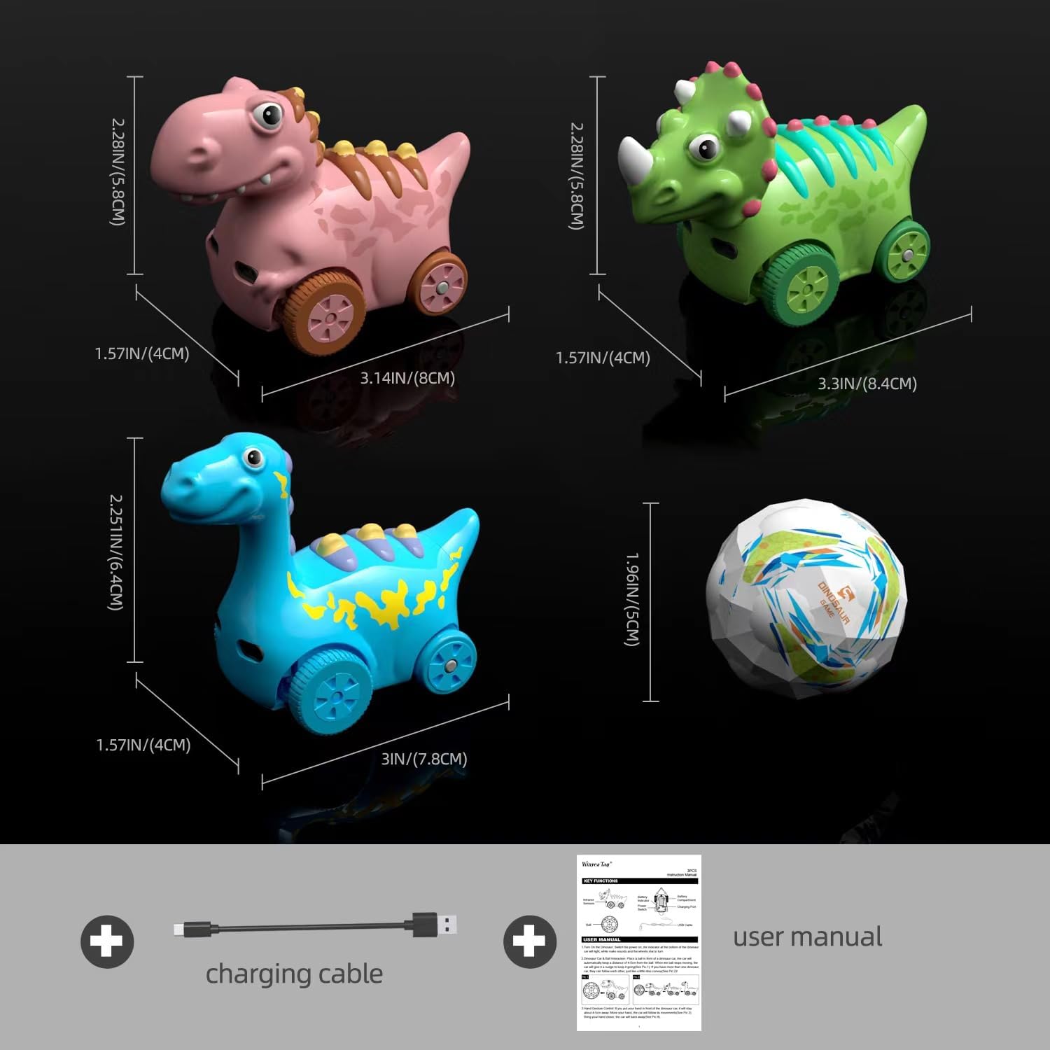 Interactive Musical Walking Following Dinosaur Toy, Rechargeable Sensory Music Development Toy, Fun
