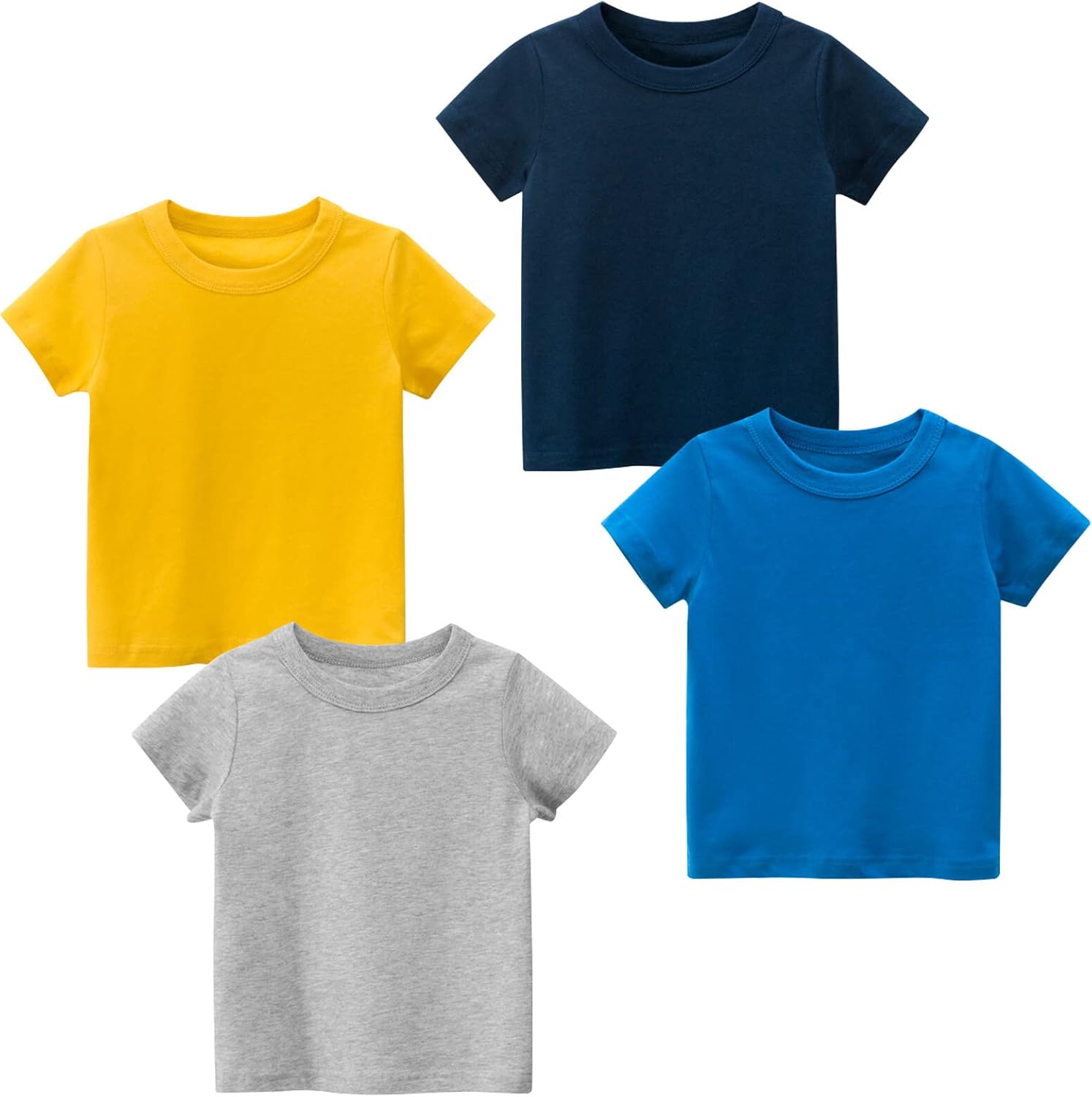 Boys' 4-Pack Excavator Short Sleeve Crewneck T-Shirts Top Tee Size 2-7 Years Toddler Boys' Value