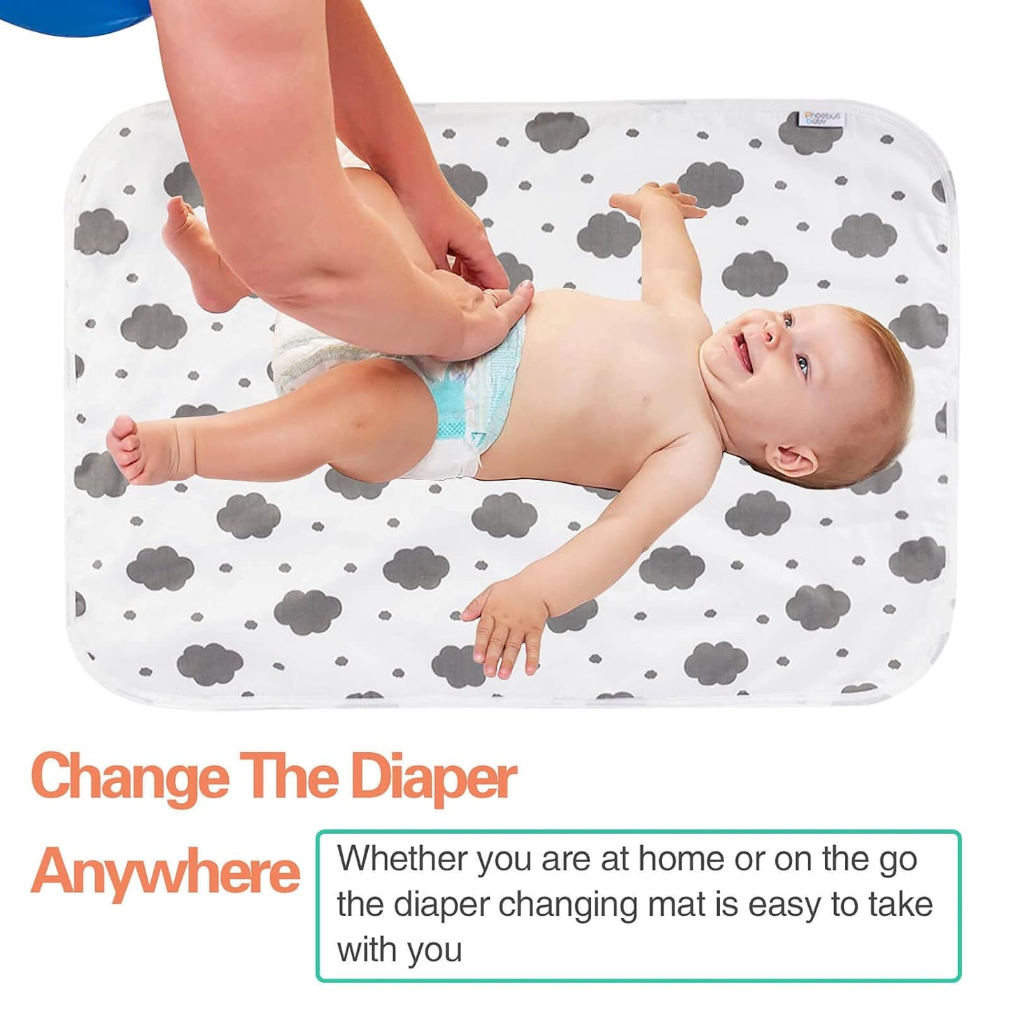 Baby Diaper Changing Pad, 21 5/8" x 31.5" Waterproof Changing Pad Liners - Reusable Soft and