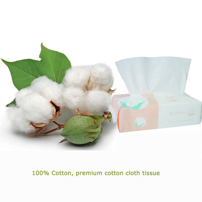 Ultra Soft Dry Baby Wipes Unscented Multi-Purpose Pure Cotton Tissue For Sensitive Skin (2 PACK-200