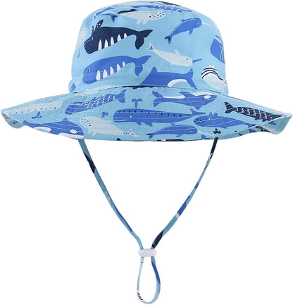 Home Prefer UPF50+ Wide Brim Sun Hat Boys Girls Sun Protection Hat Zoo Beach Swim Safari Bucket Hat