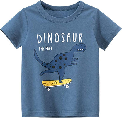 Boys' 4-Pack Excavator Short Sleeve Crewneck T-Shirts Top Tee Size 2-7 Years Toddler Boys' Value