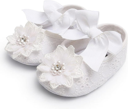 Baby Shoes Mary Jane Flats Non Slip Soft Sole Infant Toddler Sneakers First Walkers Party Christmas