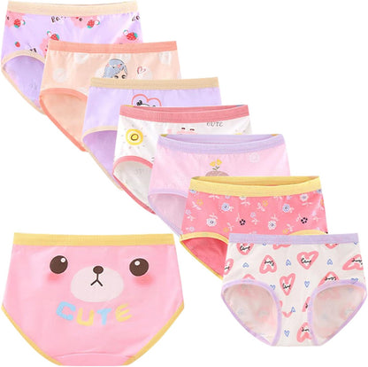Little Girls' soft and breathable Comfort Panty Briefs Toddler Undies and Cotton Bikini Underwear