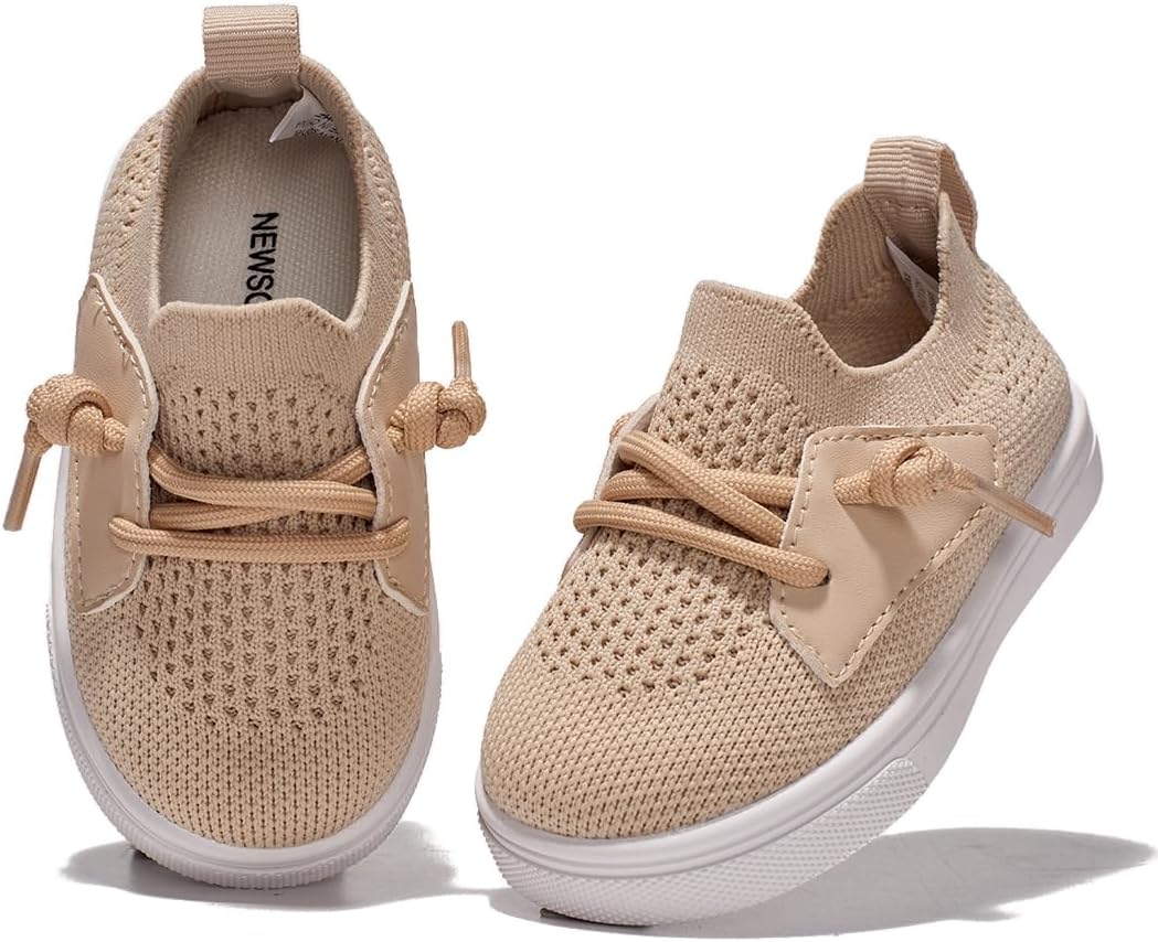 Newsonet Baby Shoes Boys Girls First Walking Breathable Non Slip Walker Sneakers Soft Sole 6 9 12