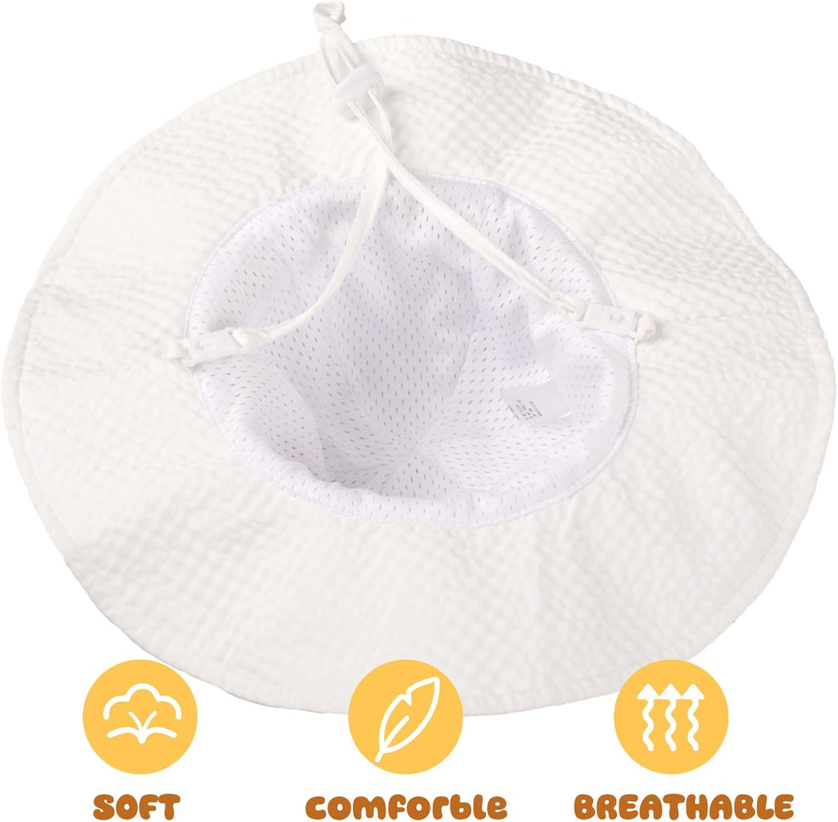 HONGTEYA Baby Sun Hat Toddler Girl Beach Hat Adjustable Outdoor Summer Hat UPF 50+ Sun Protection