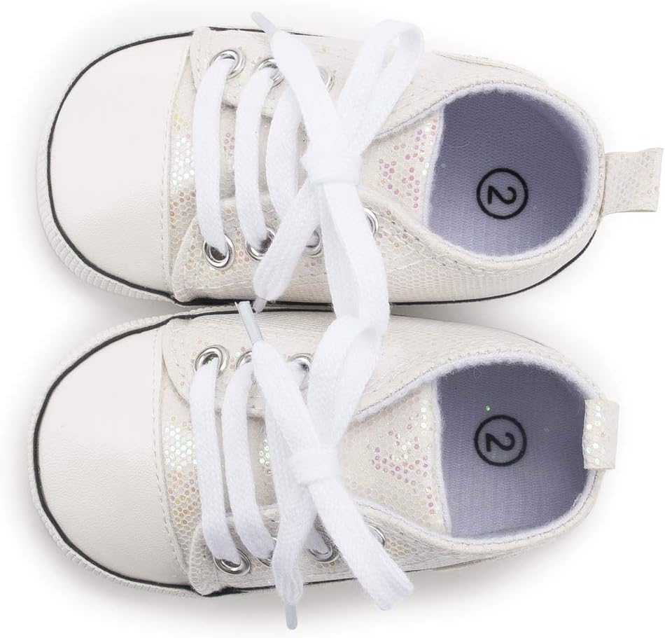 Unisex Baby Girls Boys Canvas High-top Shoes, Newborn Infant Anti-Slip Soft Sole Frist Walking
