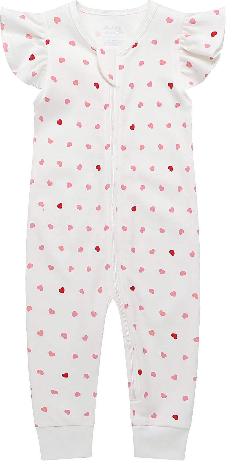 Owlivia Baby Boy Romper, Unisex Short-sleeve Summer Outfit, 100% Organic Cotton Girl One-Piece
