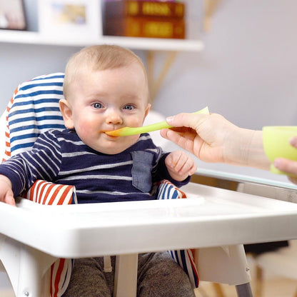 Olababy 3 Piece Parent Led and Baby Led Weaning First Feeding Set, Includes Training Spoon, Feeding