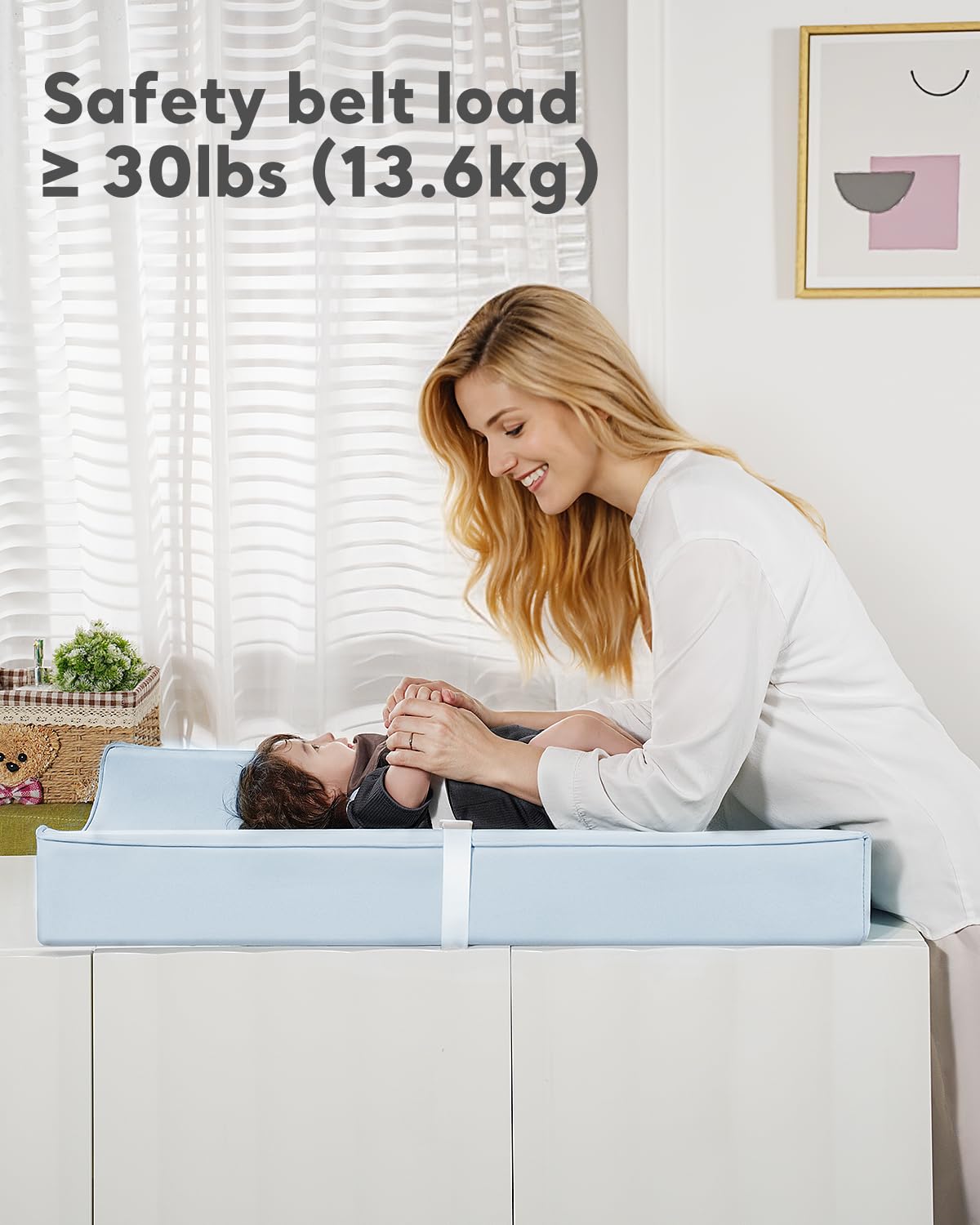 Vegan Leather Waterproof Baby Changing Pad - Wipeable, Extra Thick & Portable & Non-Slip Diaper Mat