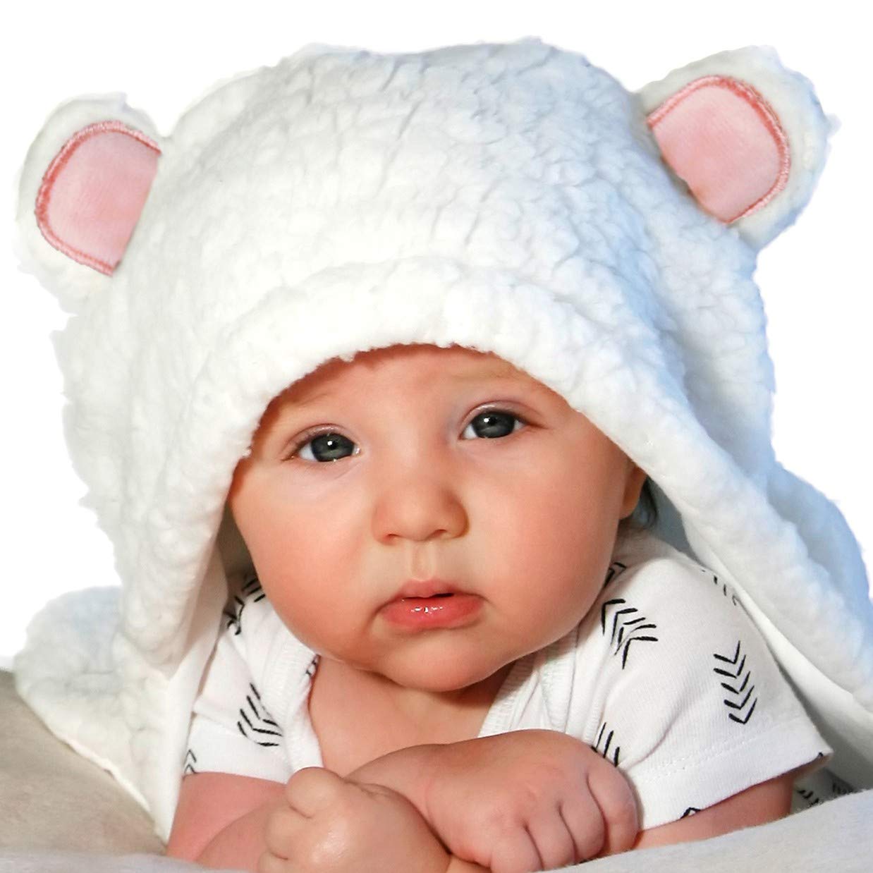 Jam Naturals- Baby Swaddle Blanket, Cute Bear Organic Receiving Swaddling Wrap, Newborn Baby Girl