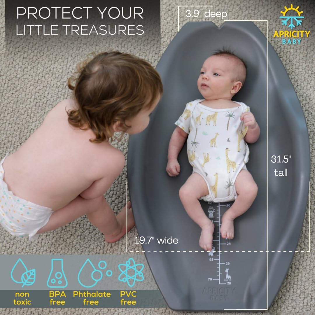 Apricity Baby Changing Pod- Grey - Waterproof Non-Slip Changing Pad Easy-to-Clean Diaper Changing