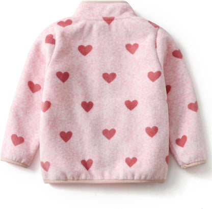 Kids Printed Polar Fleece Jacket Toddler Baby Boys Girls Autumn Winter Warm Sherpa Lining Outerwear