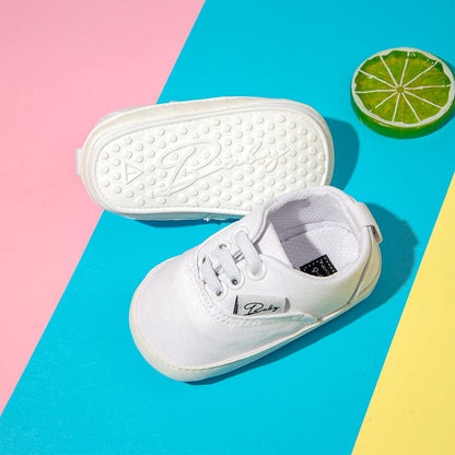 Morbido Infant Baby Boys Girls Canvas Sneaker Toddler Slip On Anti Skid Newborn First Walkers Candy