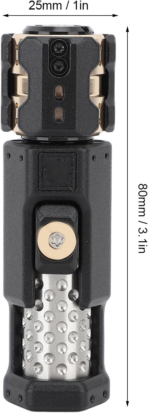 Fidget Slider Toy, 5 Stage Push 2 Stage Slide Toys, Ratchet Clik Fidget Toys Slider Black Metal