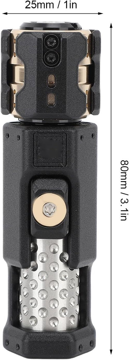 Fidget Slider Toy, 5 Stage Push 2 Stage Slide Toys, Ratchet Clik Fidget Toys Slider Black Metal