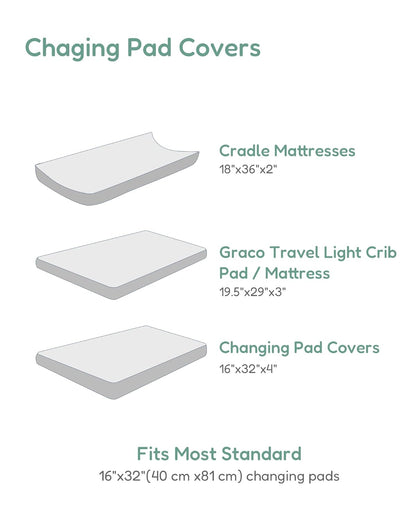 Extra Stretchy Changing Pad Cover, Ultra Soft Premium Jersey Knit Changing Pad Sheets, Unisex for