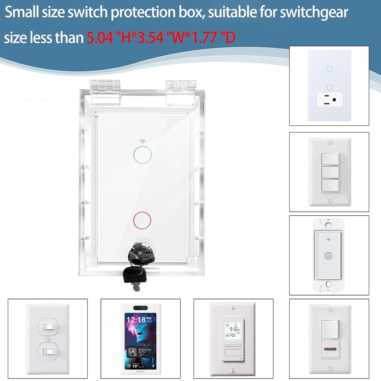 Switch Cover,Baby Proof Light Outlet Covers,Child Safety Switch Plate Guard,Wall Plug Box,Kids