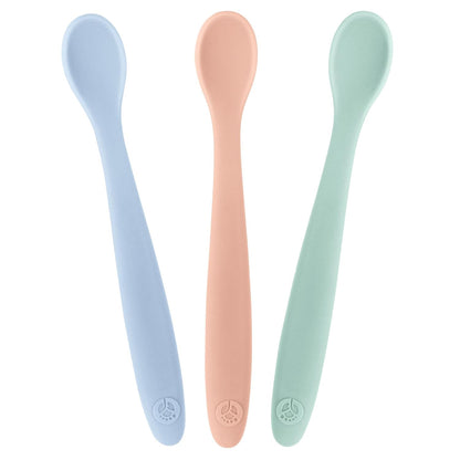 WeeSprout Silicone Baby Spoons - First Stage Infant Feeding Utensils With Soft-Tip, Bendable