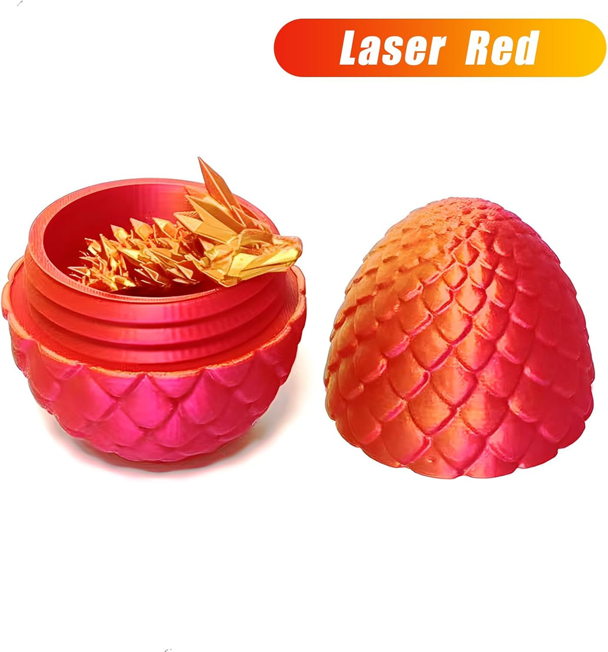 3D Printed Dragon Egg,Mystery Crystal Dragon Fidget Toys,Articulated Dragon,Home Desk Decor Easter