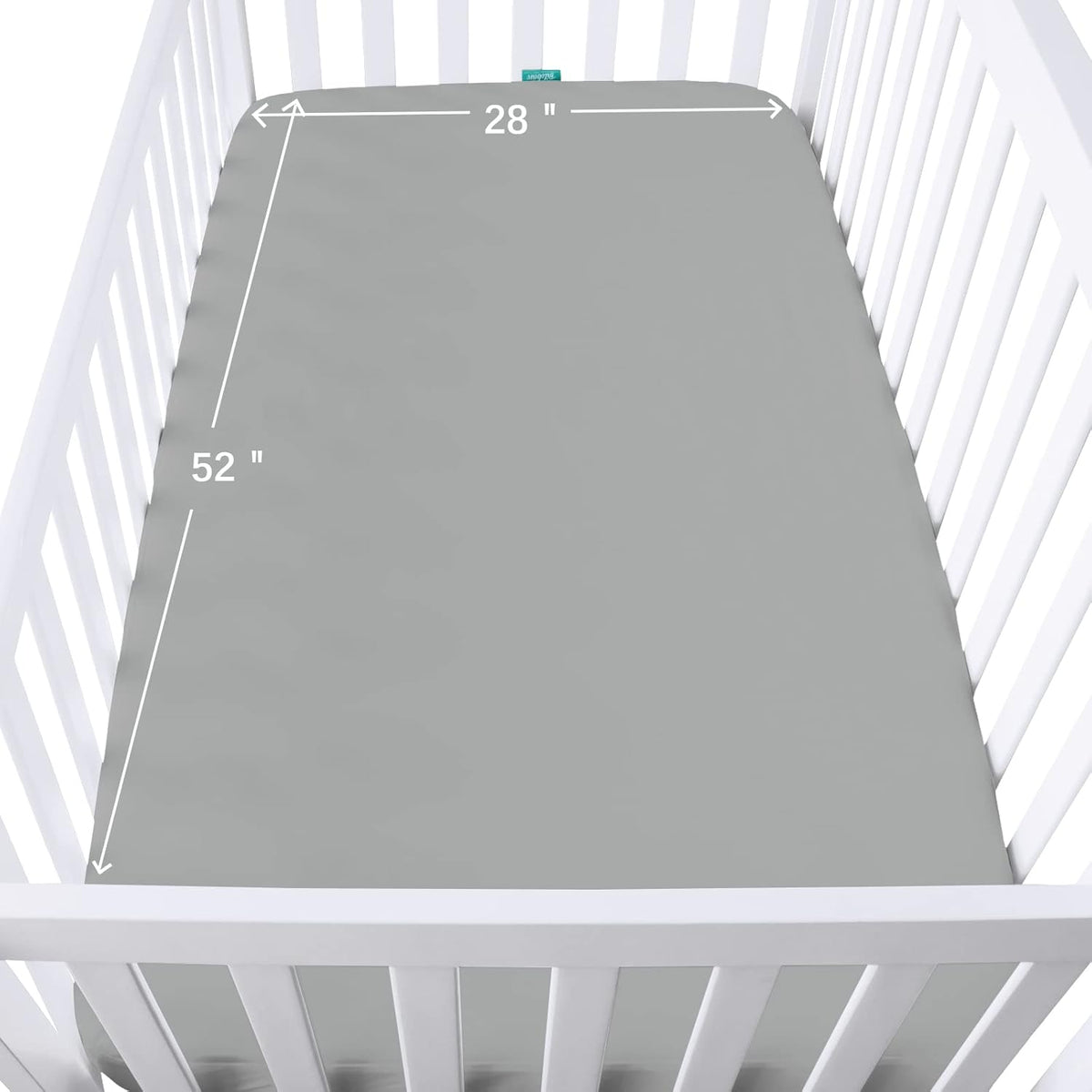 Crib Sheets Waterproof 2 Pack, Crib Mattress Protector, Toddler Fitted Crib Sheet Neutral, Ultra