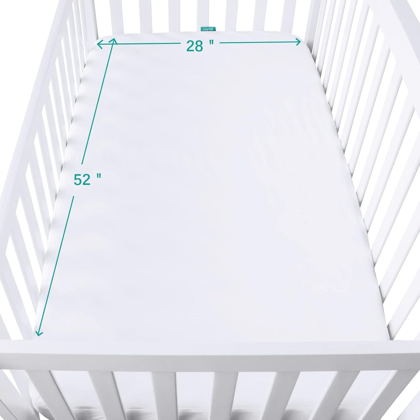 Crib Sheets Waterproof 2 Pack, Crib Mattress Protector, Toddler Fitted Crib Sheet Neutral, Ultra