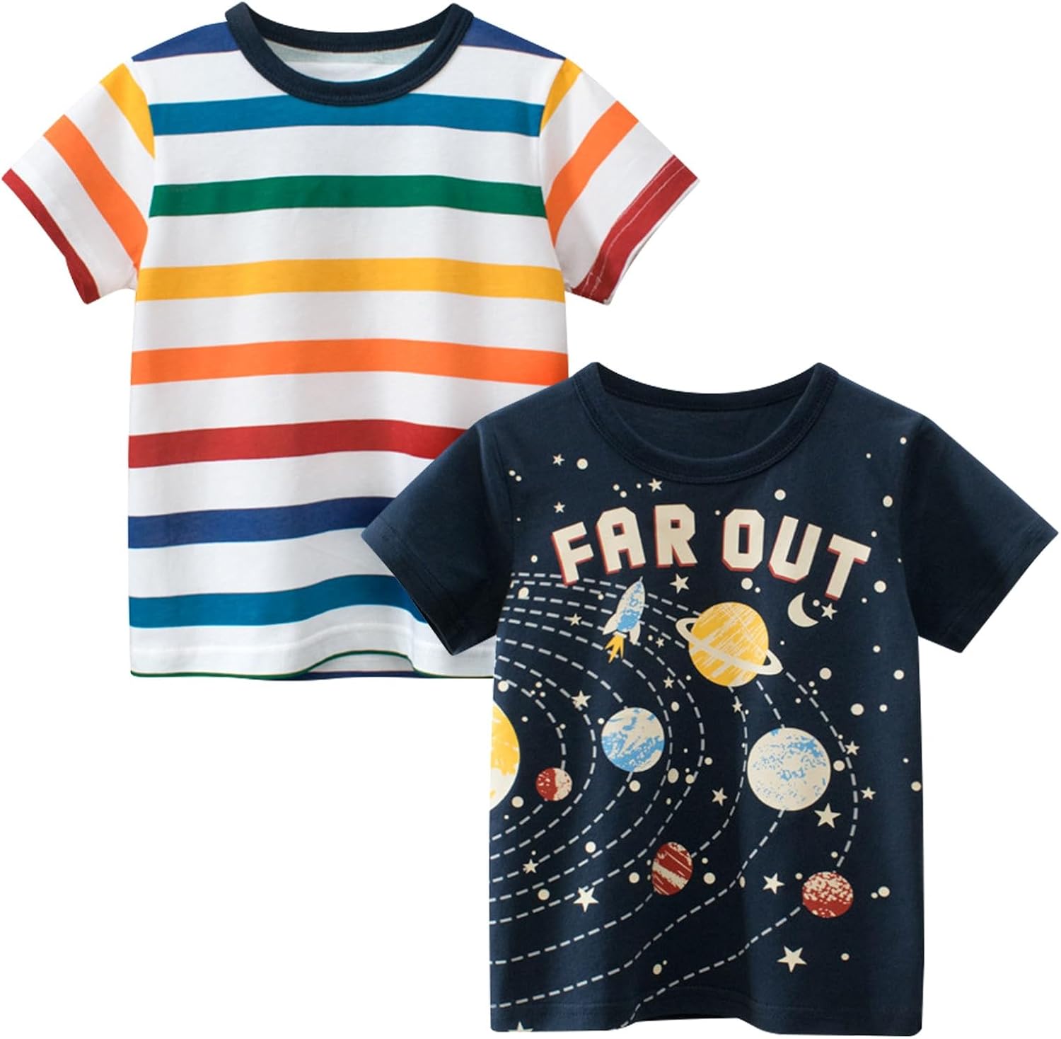 Boys' 4-Pack Excavator Short Sleeve Crewneck T-Shirts Top Tee Size 2-7 Years Toddler Boys' Value