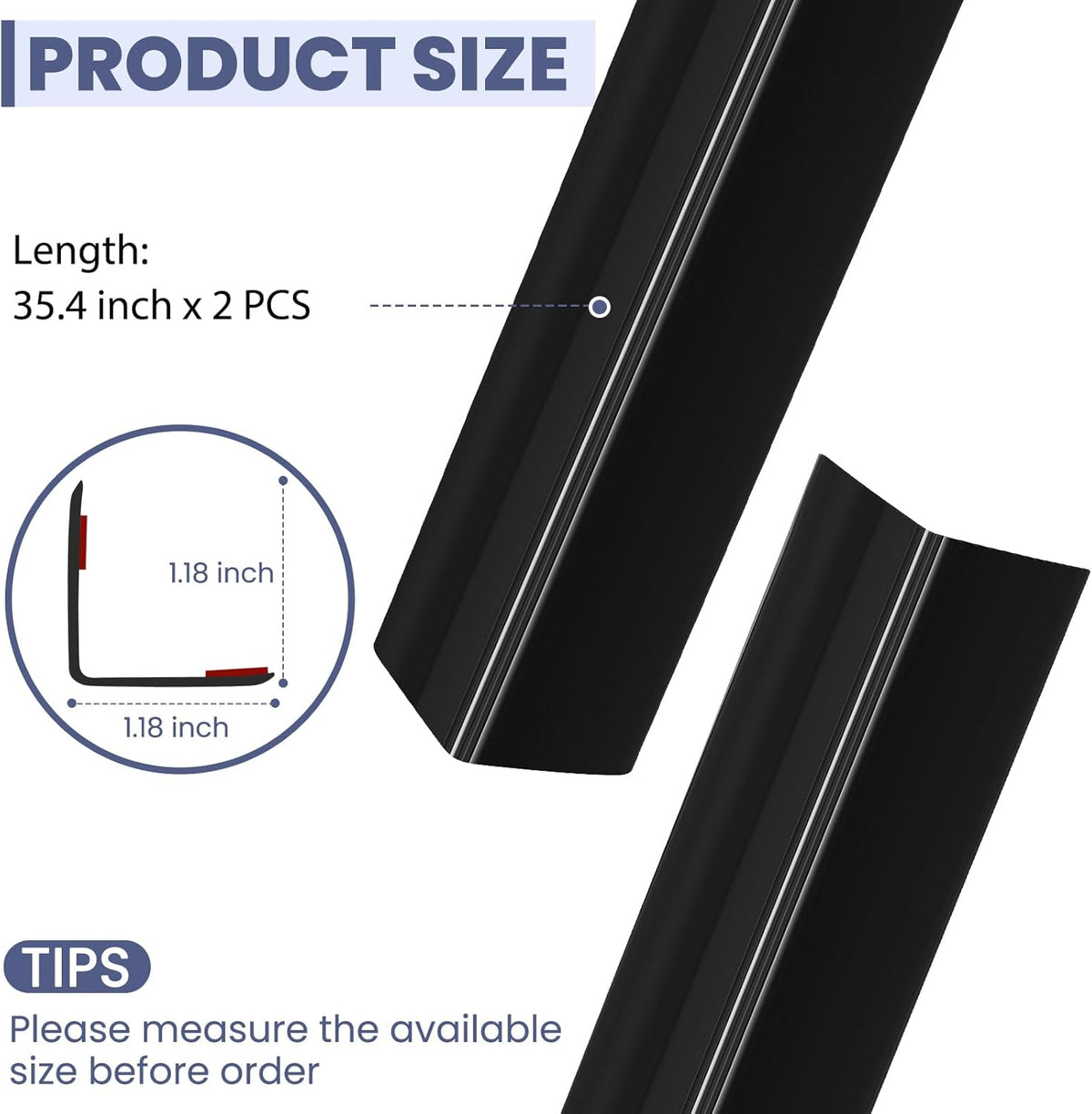 2PCS Wall Corner Protectors Guards - Self Adhesive Corner Protector & Corner Guards for Walls Edge