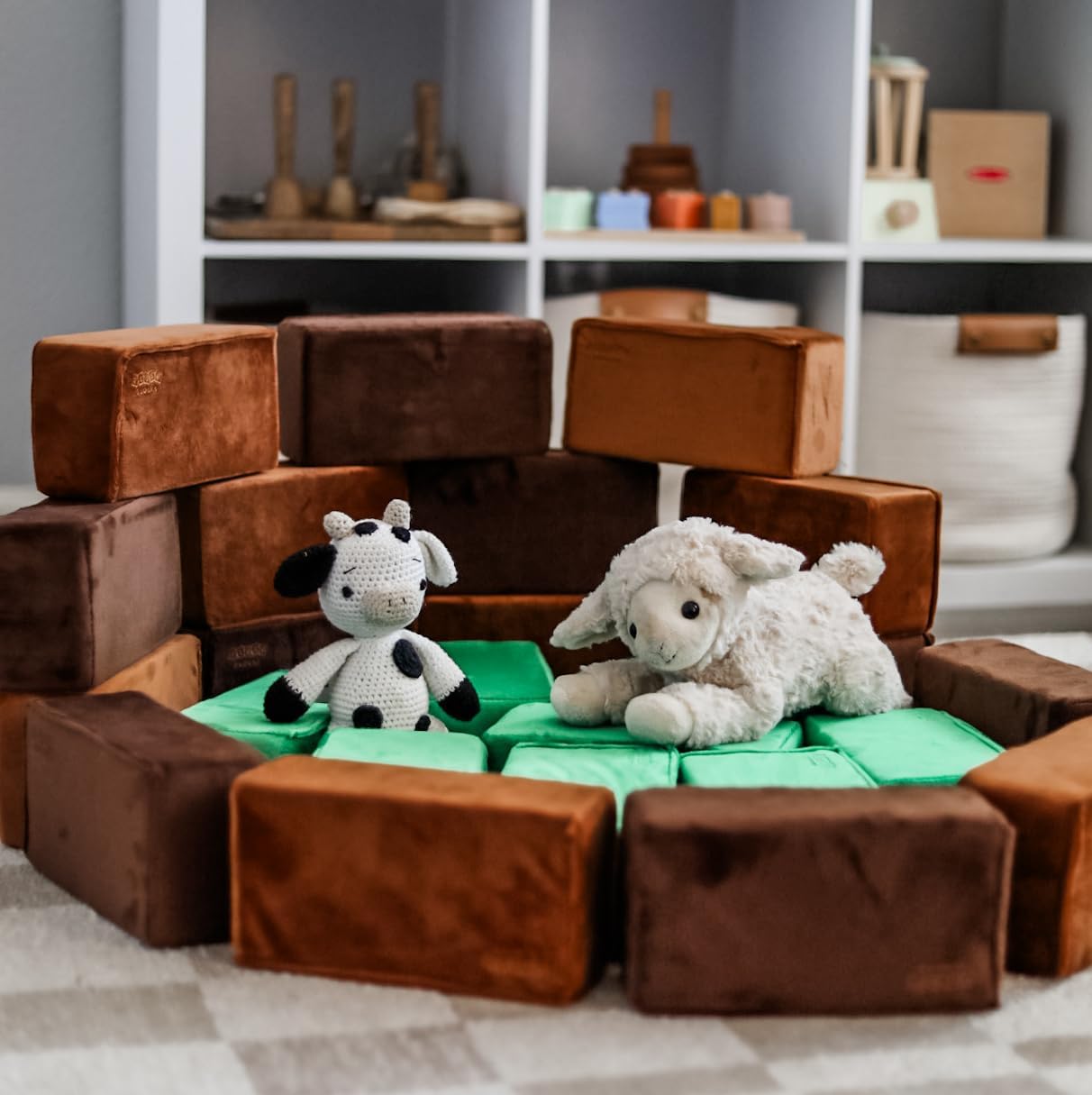 The Original Premium Plush Building Block for Kids - Certified Safe Foam Blocks in Luxuriously Soft
