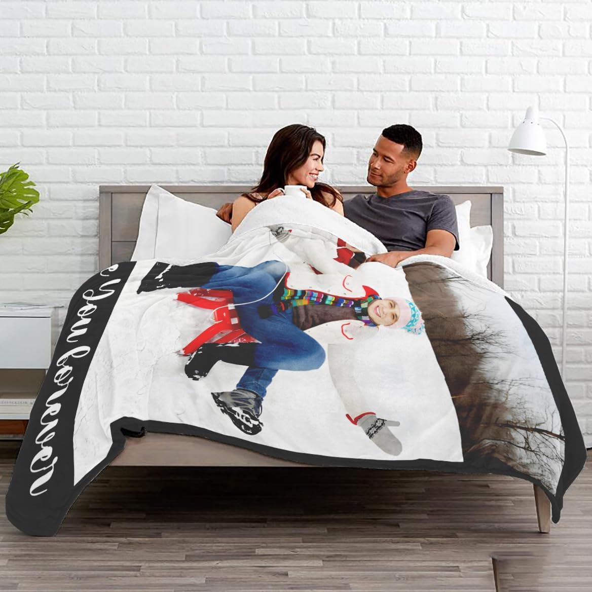 Ships Next Day, Custom Blankets with Photo, Personalized Blanket Using My Own Photo with Text
