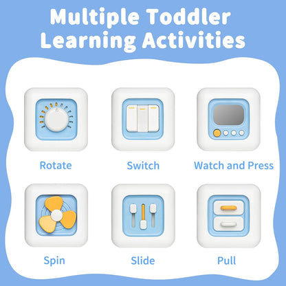 Busy Cube Toys for 1 Year Old, Montessori for 1+ Year Old, Travel Toys for Toddlers 1-3, Learning