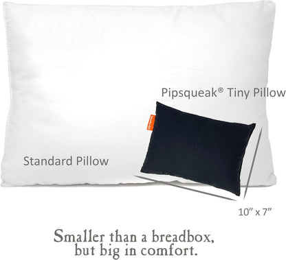 Pipsqueak Microfiber Pillow - Small, Mini, Tiny - 11 x 7 in - Perfect for Travel, Cars, Airplanes