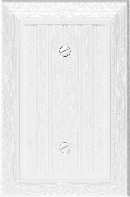 Modern Decorative Wall Plate Switch Plate Outlet Cover, Vintage Retro Wood Grain Design(Single