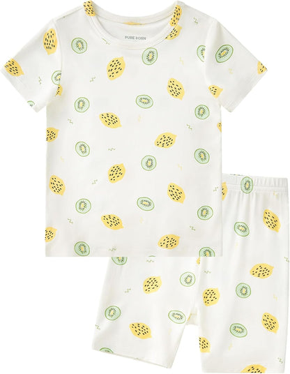 pureborn Baby Toddler Kids Viscose from Bamboo Pajamas Set Pjs 2pcs 18M-8Y